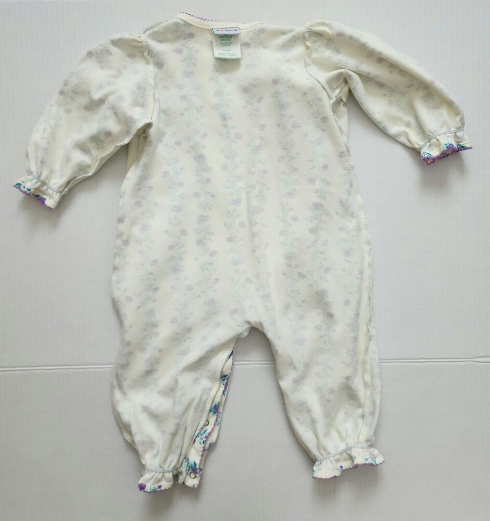 Baby Girl Clothes Lot - 2 Cotton Romper Jumpers & 1 Hooded Cardigan Playwear 12M - Picture 5 of 16